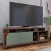 Rack TVs 75" e 4 Prateleiras Florença Amendoa Hortelã