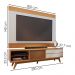 Rack Veneza e Painel Nilo Tv 75 Pol 200 cm Freijo Off White Matte Colibri