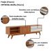 Rack Veneza e Painel Nilo Tv 75 Pol 200 cm Freijo Off White Matte Colibri