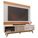 Rack Veneza e Painel Nilo Tv 75 Pol 200 cm Off White Matte Freijo Colibri