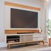 Rack Veneza e Painel Nilo Tv 75 Pol 200 cm Off White Matte Freijo Colibri