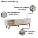 Rack Veneza e Painel Nilo Tv 75 Pol 200 cm Off White Matte Freijo Colibri