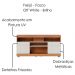 Rack Yara e Painel Maia Tv 55 Pol 136 cm 5016 Freijo Off White Colibri