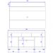 Rack Yara e Painel Maia Tv 55 Pol 136 cm 5016 Noce Milano Preto Colibri