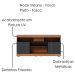 Rack Yara e Painel Maia Tv 55 Pol 136 cm 5016 Noce Milano Preto Colibri