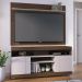 Rack Yara e Painel Maia Tv 55 Pol 136 cm 5016 Nogueira Real Off White Colibri