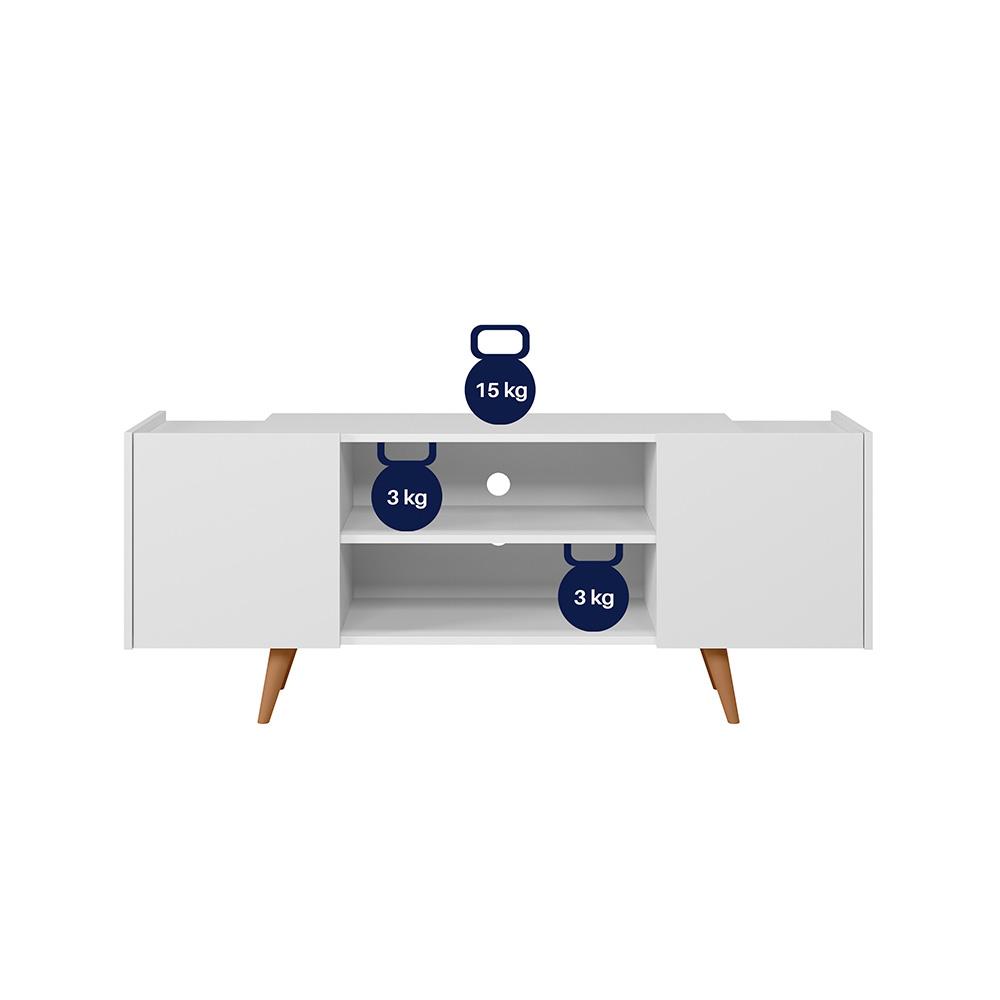 Rack para TV até "55 River 2 Portas - Colibri - BRANCO FOSCO
