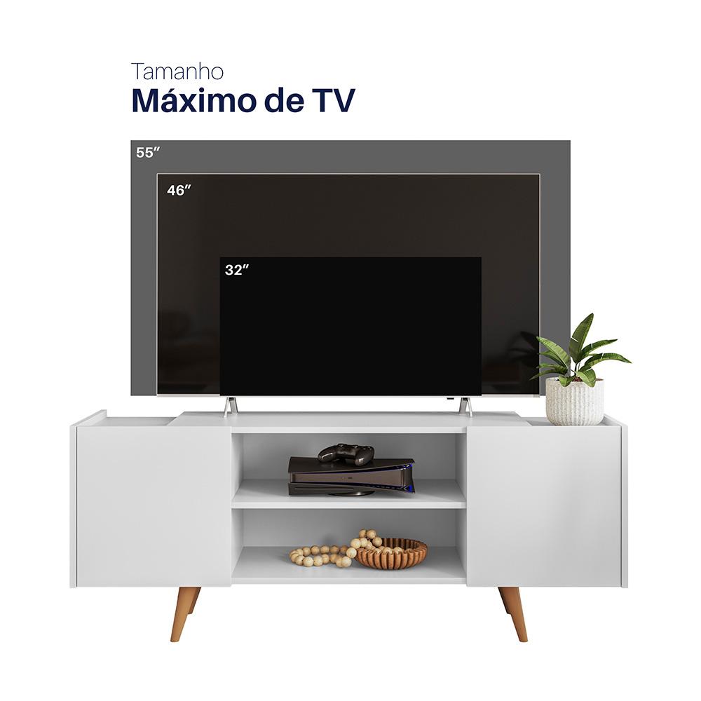 Rack para TV até "55 River 2 Portas - Colibri - BRANCO FOSCO