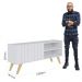Rack para TV até 50 Polegadas Space Branco Fosco Colibri Móveis