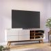 Rack para TV ate 70 Polegadas Isabel Off-White Matte Freijo