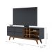 Rack para TV ate 70 Polegadas Isabel Preto Fosco Noce Milano