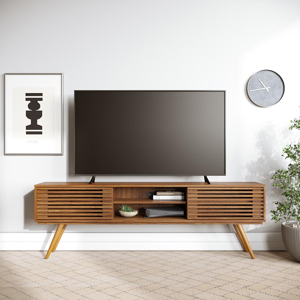 Rack para TV ate 70 Polegadas Valencia com 2 portas de correr Jatoba Colibri Moveis