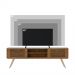 Rack para TV ate 70 Polegadas Valencia com 2 portas de correr Jatoba Colibri Moveis