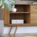 Rack para TV ate 75" Polegadas Omega com 2 portas Jatoba Colibri Moveis
