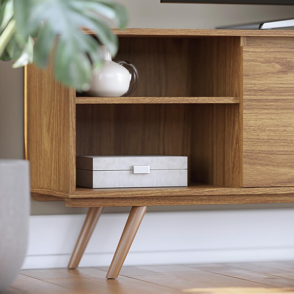 Rack para TV ate 75" Polegadas Omega com 2 portas Jatoba Colibri Moveis