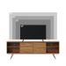 Rack para TV ate 75" Polegadas Omega com 2 portas Jatoba Colibri Moveis