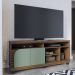 Rack para TVs 65" 2 Portas Nápoles Amendoa Hortelã