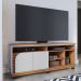 Rack para TVs 65" 2 Portas Nápoles Freijó Off White Matte