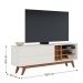 Sala de Estar Noronha Rack Bancada e Mesa de Centro Off White Matte/Freijó - Colibri