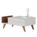 Sala de Estar Noronha Rack Bancada e Mesa de Centro Off White Matte/Freijó - Colibri