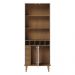 Sala de Jantar Jurerê com Cristaleira e Buffet Aparador Off White Matte/Freijó - Colibri