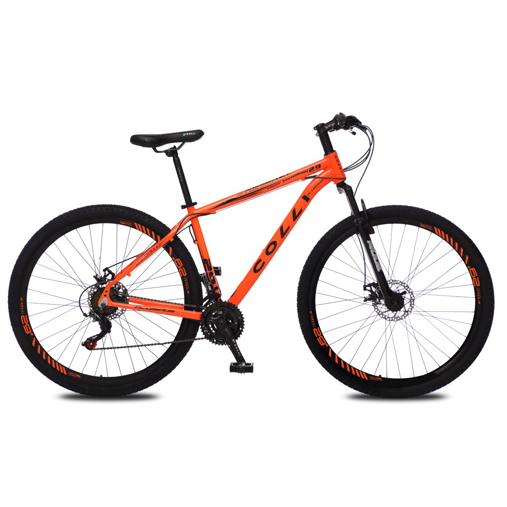 Bicicleta Atalanta Aro 29 Alumínio 21v Câmbio Traseiro Shimano Freio Mecânico Laranja - Colli Bike