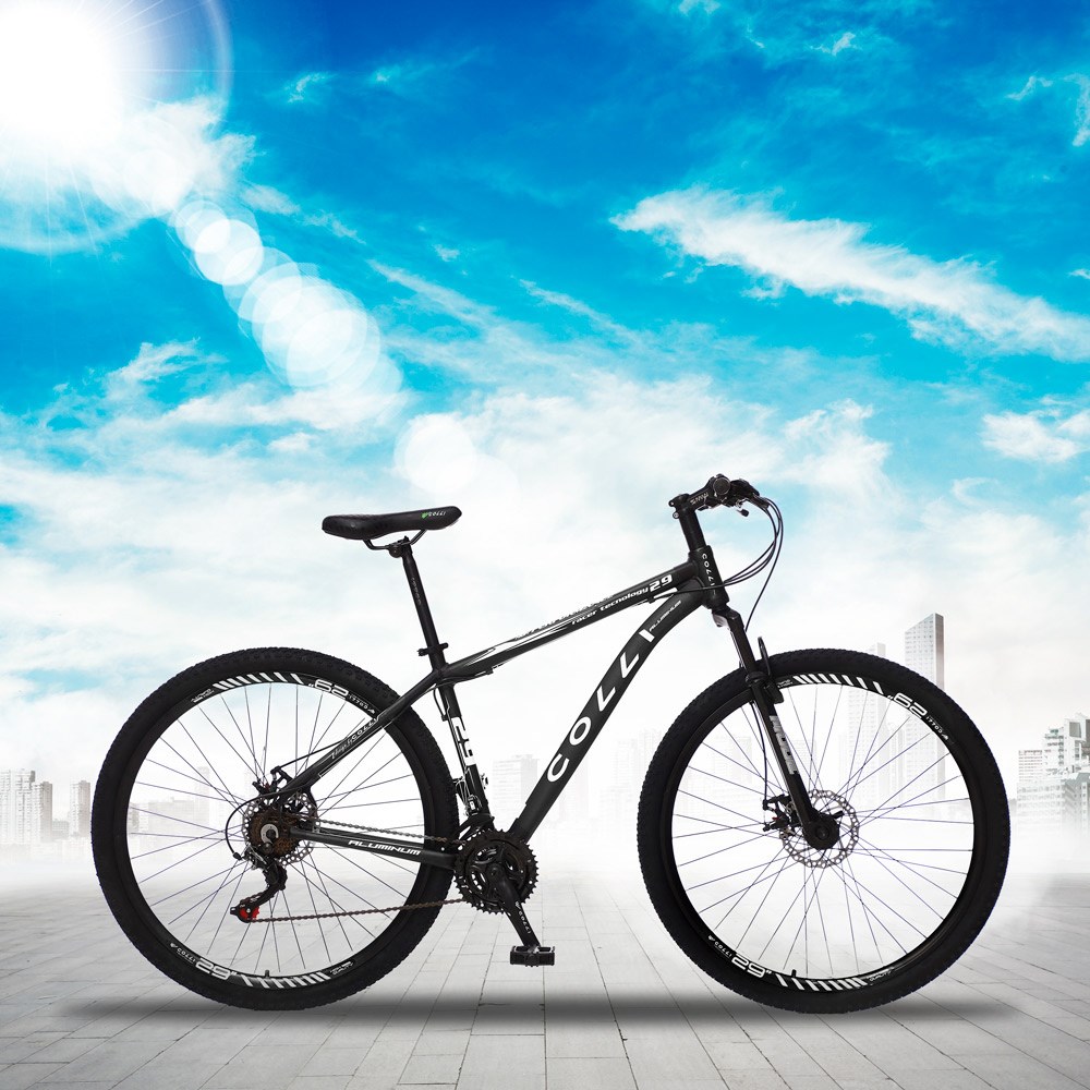 Bicicleta Atalanta Aro 29 Alumínio 21v Câmbio Traseiro Shimano Freio Mecânico Preto - Colli Bike