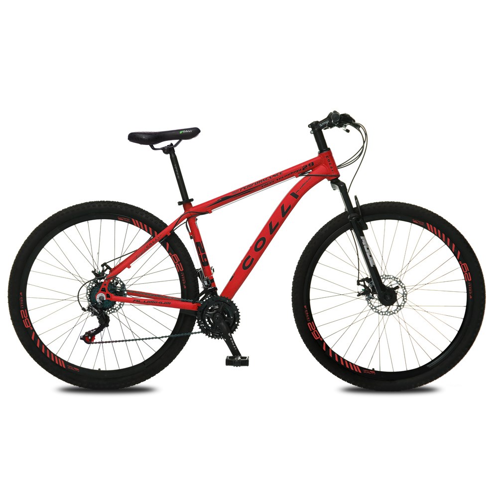 Bicicleta Atalanta Aro 29 Alumínio 21v Câmbio Traseiro Shimano Freio Mecânico Vermelho - Colli Bike