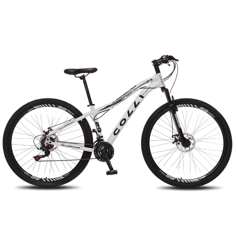 Bicicleta Euphora Aro 29 Alumínio 21v Câmbio Traseiro Shimano Freio Mecânico Branco - Colli Bike