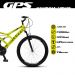 Bicicleta GPS Aro 26 Aço 21 Marchas Dupla Suspensão Freio V-Brake Amarelo Neon - Colli Bike