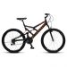 Bicicleta GPS Aro 26 Aço 21 Marchas Dupla Suspensão Freio V-Brake Preto Laranja - Colli Bike
