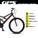 Bicicleta GPS Aro 26 Aço 21 Marchas Dupla Suspensão Freio V-Brake Preto Laranja - Colli Bike