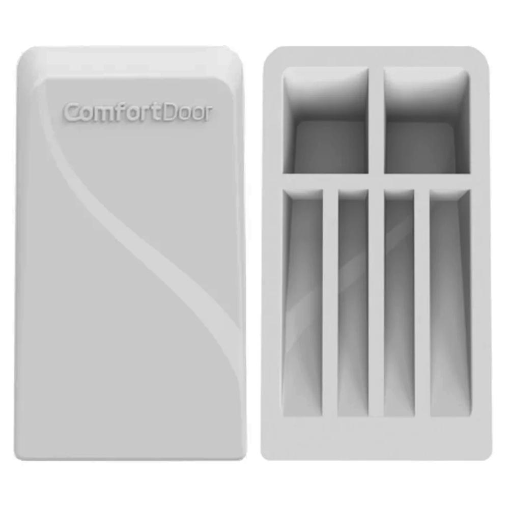 Kit 4 Calços Aparadores De Portas Comfortdoor Trava Porta De Borracha Cinza