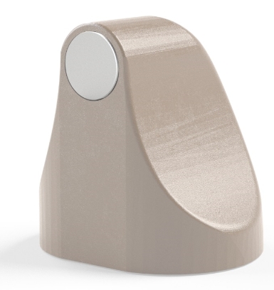 Trava Porta Magnético marrom claro comfort door imã super poderoso e adesivo 3m ideal para pisos 