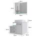 Conjunto de Gabinete de Banheiro com Cuba Aria 41 e Espelheira Wood 2 PT 2 GV Branco