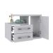 Conjunto de Gabinete de Banheiro com Cuba Aria 41 e Espelheira Wood 2 PT 2 GV Branco