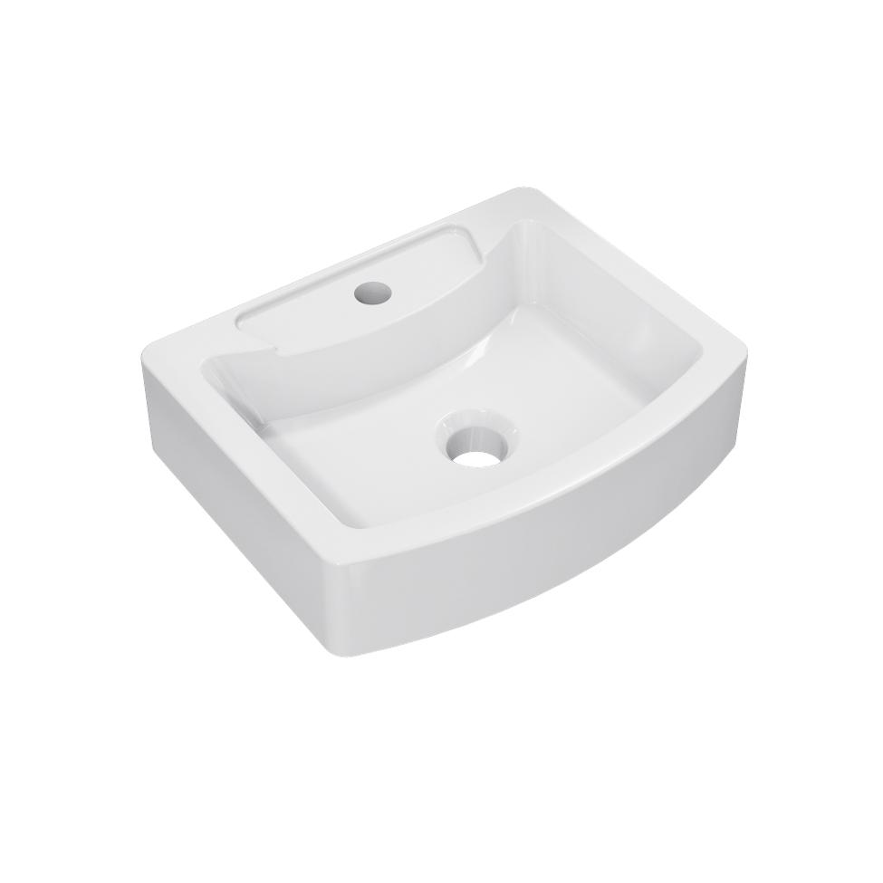 Conjunto de Gabinete de Banheiro com Cuba Aria 41 e Espelheira Wood 2 PT 2 GV Branco
