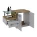 Conjunto de Gabinete de Banheiro com Cuba Q39 e Espelheira Wood 2 PT 1 GV Branco e Carvalho