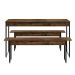 Conjunto de Mesa de Jantar com 2 Bancos Studio Carvalho Dark e Preto