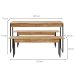 Conjunto de Mesa de Jantar com 2 Bancos Studio Carvalho e Preto