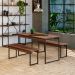 Conjunto de Mesa de Jantar com 2 Bancos Studio Nogal e Preto