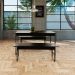 Conjunto de Mesa de Jantar com 2 Bancos Studio Preto