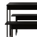 Conjunto de Mesa de Jantar com 2 Bancos Studio Preto