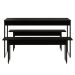Conjunto de Mesa de Jantar com 2 Bancos Studio Preto