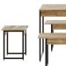 Conjunto de Mesa de Jantar com 2 Bancos e 2 Banquetas Studio Carvalho e Preto
