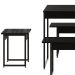 Conjunto de Mesa de Jantar com 2 Bancos e 2 Banquetas Studio Preto