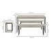 Conjunto de Mesa de Jantar com 2 Bancos e 2 Banquetas Studio Snow e Preto