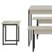 Conjunto de Mesa de Jantar com 2 Bancos e 2 Banquetas Studio Snow e Preto