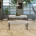 Conjunto de Mesa de Jantar com Banco Studio Branco Chess e Preto