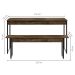 Conjunto de Mesa de Jantar com Banco Studio Carvalho Dark e Preto
